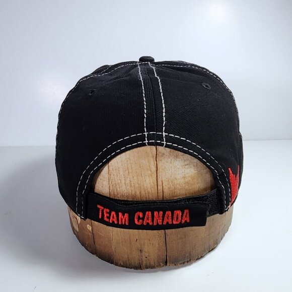Team Canada 40th Anniversary Hat Cap Russia 2014 Hockey Hook & Loop Black - Picture 6 of 9